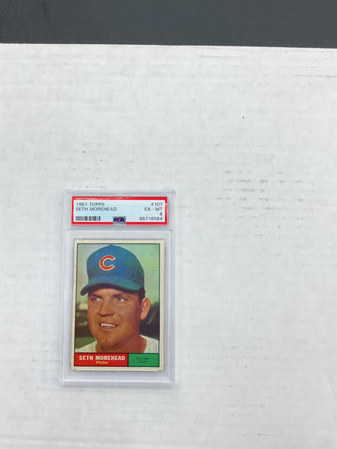 1961 Topps #107 Seth Morehead PSA 6 66716564