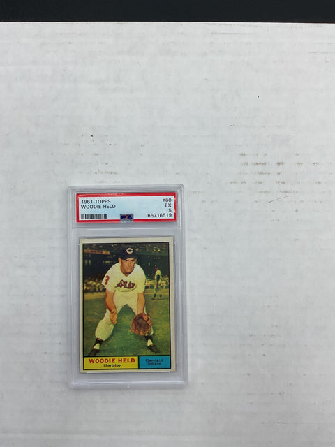 1961 Topps #60 Woodie Held PSA 5 66716519