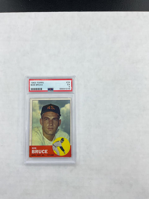 1963 Topps #24 Bob Bruce PSA 5 66691016