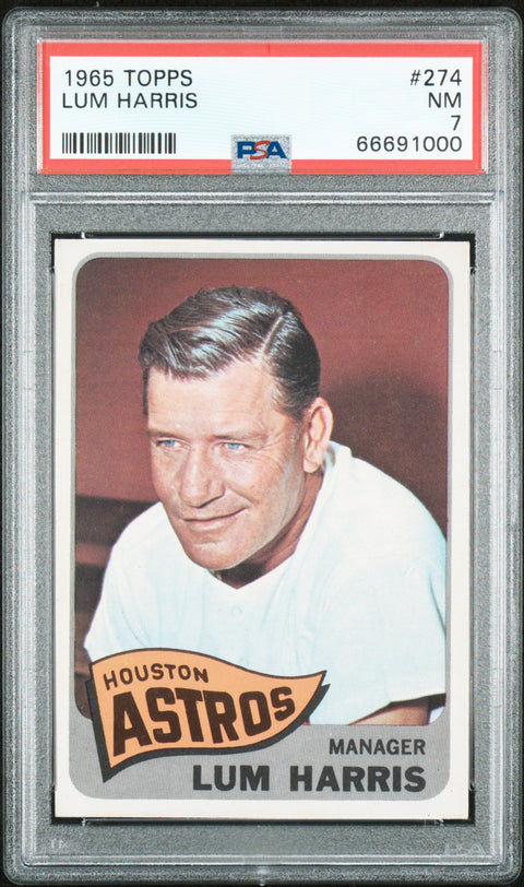 1965 Topps #274 Lum Harris PSA 7 66691000