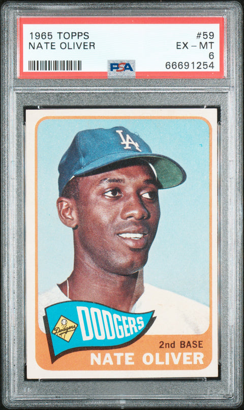 1965 Topps #59 Nate Oliver PSA 6 66691254