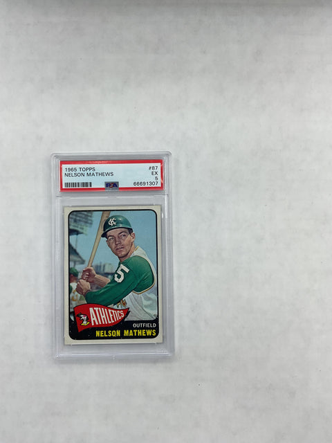 1965 Topps #87 Nelson Mathews PSA 5 66691307