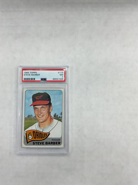 1965 Topps #113 Steve Barber PSA 7 66691329