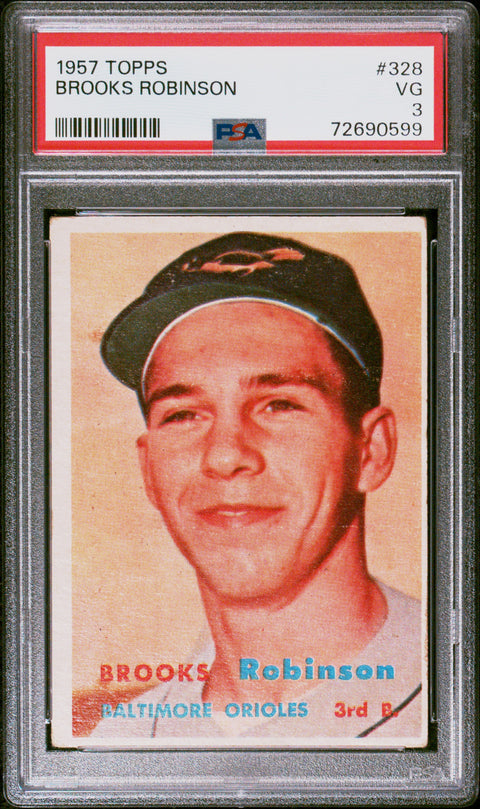 1957 Topps #328 Brooks Robinson PSA 3 72690599