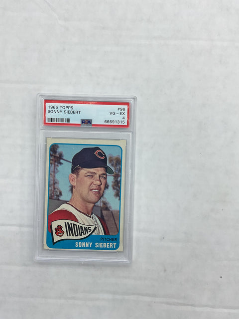 1965 Topps #96 Sonny Siebert PSA 4 66691315