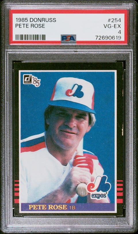 1985 Donruss #254 Pete Rose PSA 4 72690619