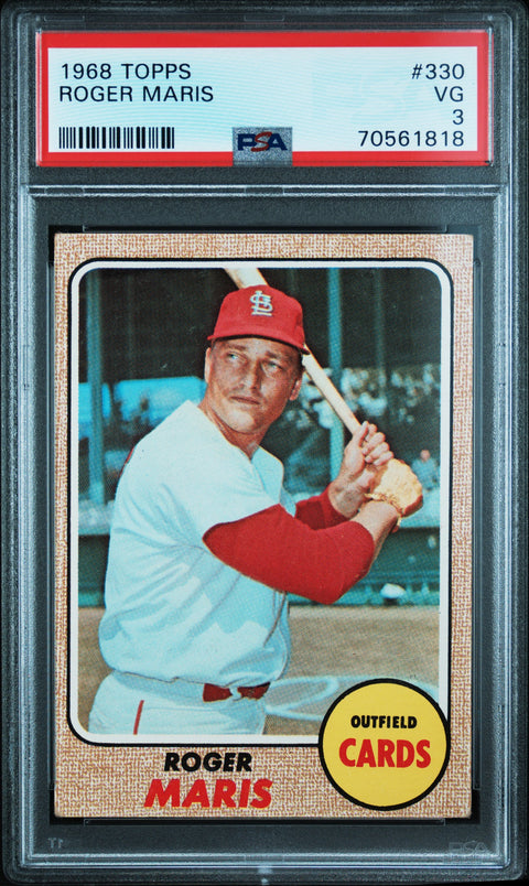 1968 Topps #330 Roger Maris PSA 3