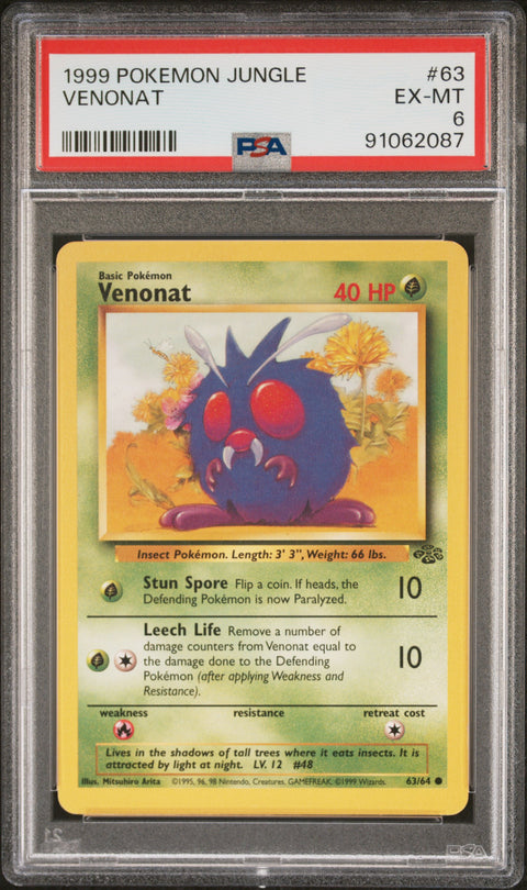 1999 Pokemon Jungle #63 Venonat PSA 6