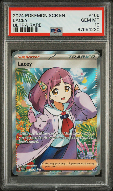 2024 Pokemon Scr En-Stellar Crown #166 Lacey PSA 10 97554220