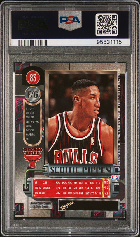 1997 Metal Universe #83 Scottie Pippen PSA 9 95531115