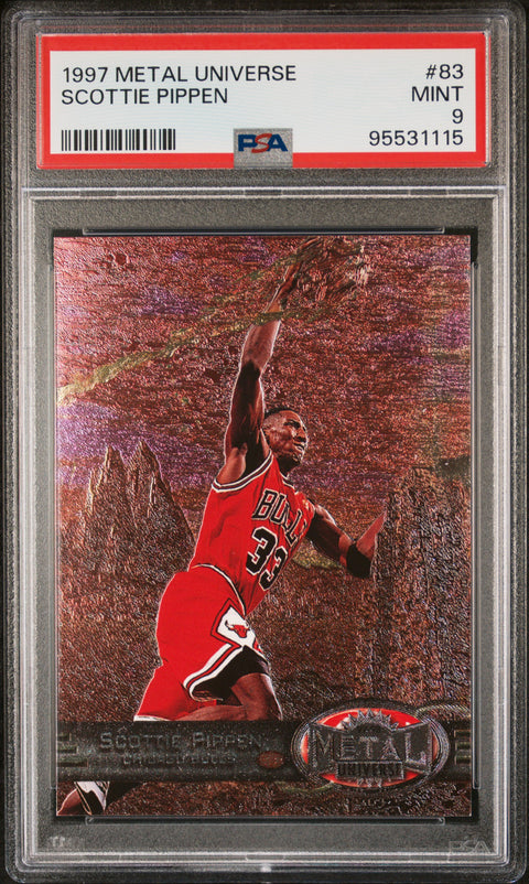 1997 Metal Universe #83 Scottie Pippen PSA 9 95531115