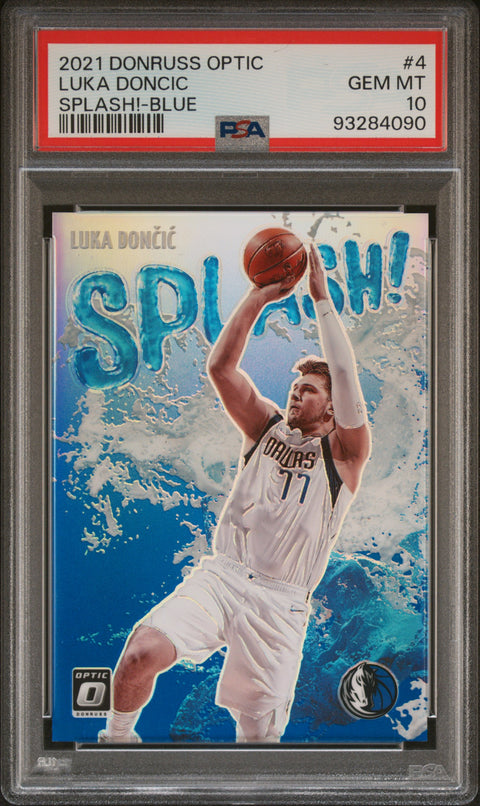 2021 Panini Donruss Optic Splash! #4 Luka Doncic Splash!-Blue PSA 10 93284090