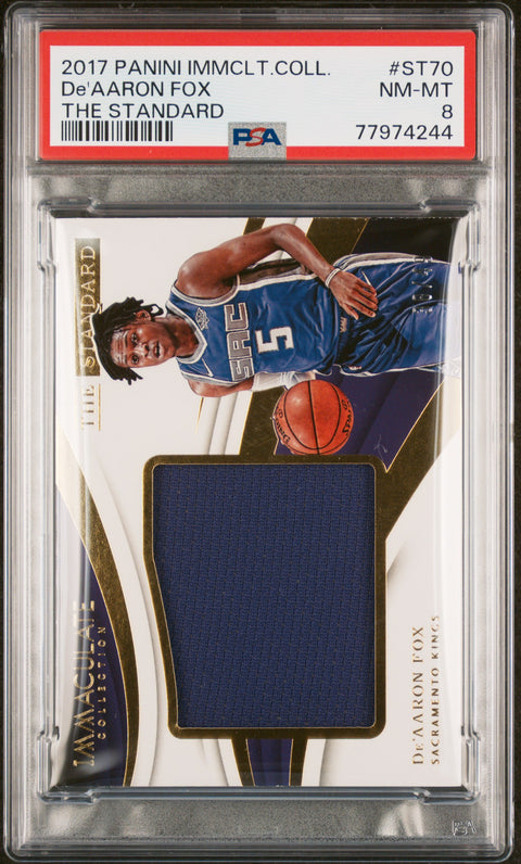 2017 Panini Immaculate Collection #ST70 De'Aaron Fox The Standard PSA 8