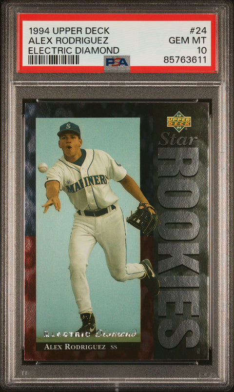 1994 Upper Deck #24 Alex Rodriguez Electric Diamond PSA 10 85763611