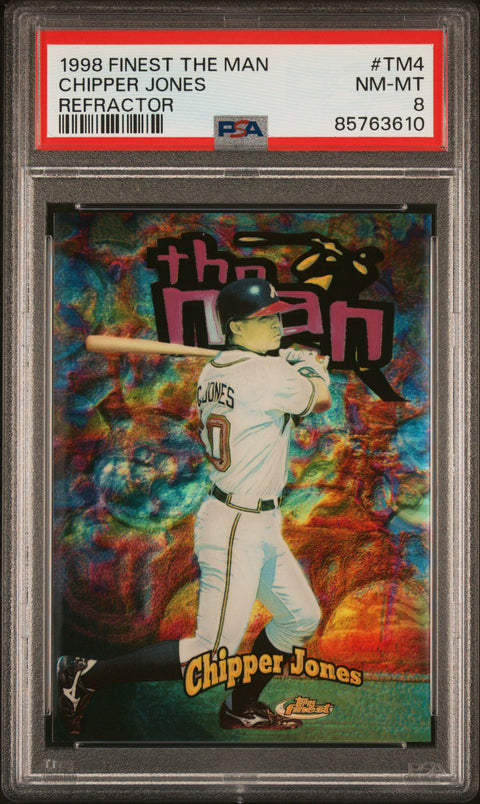 1998 Finest The Man #TM4 Chipper Jones Refractor PSA 8 85763610