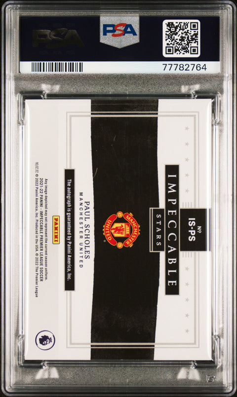 2021 Panini Premier League #ISPS Paul Scholes Impcbl.Star Au-Ruby PSA 9