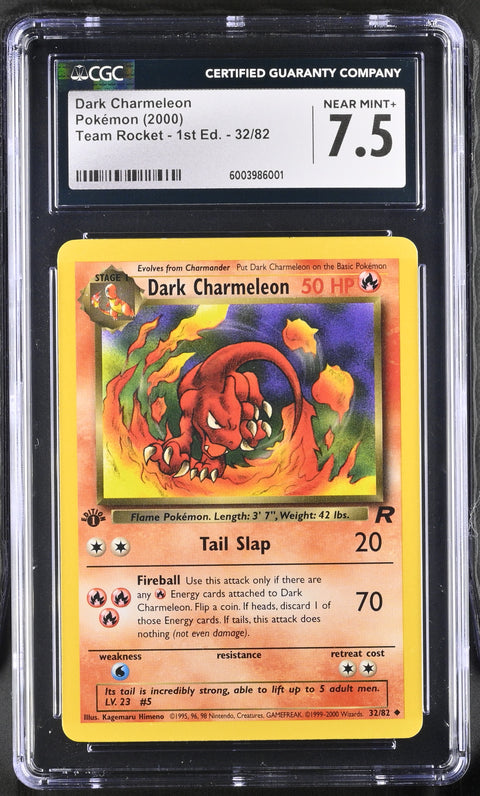 2000 Team Rocket - 1st Ed. #32/82 Dark Charmeleon CGC 7.5 6003986001