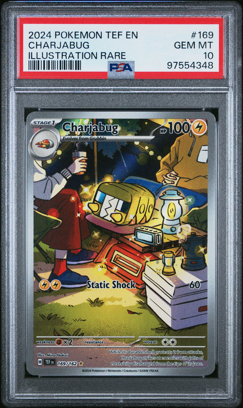 2024 Pokemon Tef En-Temporal Forces #169 Charjabug PSA 10 97554348