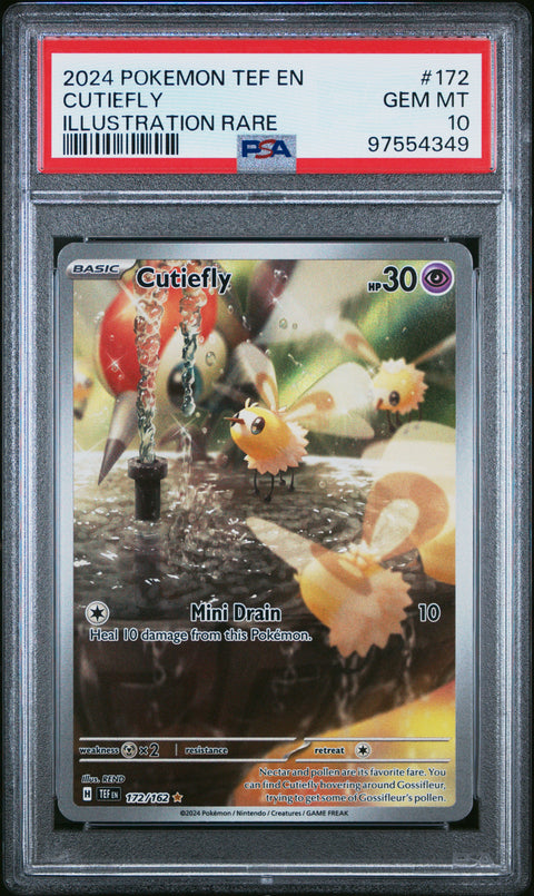 2024 Pokemon Tef En-Temporal Forces #172 Cutiefly PSA 10 97554349