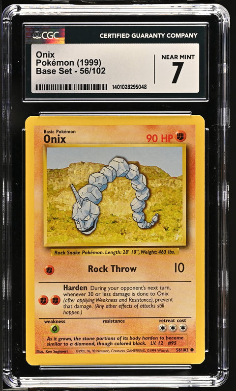 1999 Base Set - Unlimited #56/102 Onix CGC 7 1401028295048