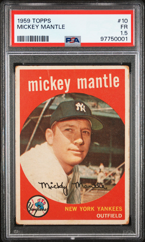 1959 Topps #10 Mickey Mantle PSA 1.5 97750001