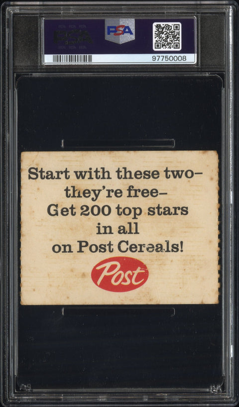 1962 Post Cereal #5 Mickey Mantle Perforated-Ad Bk,Life Mag PSA 1 97750008