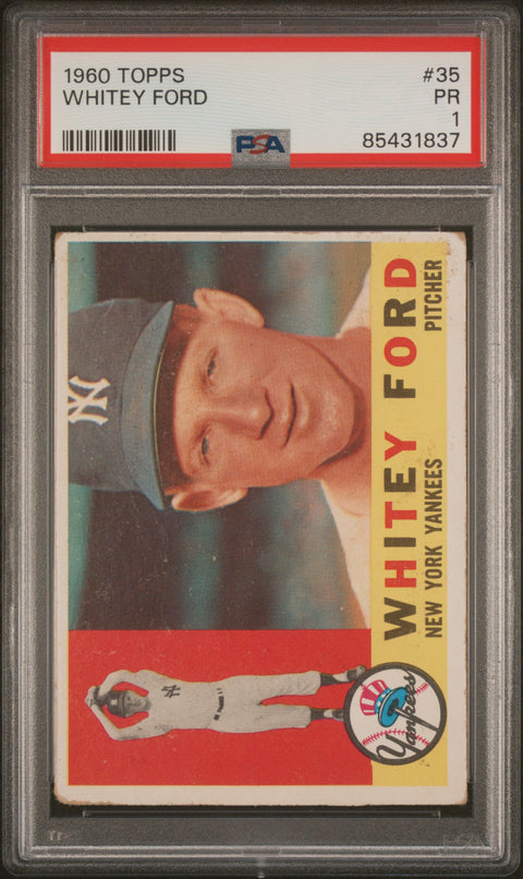 1960 Topps #35 Whitey Ford PSA 1