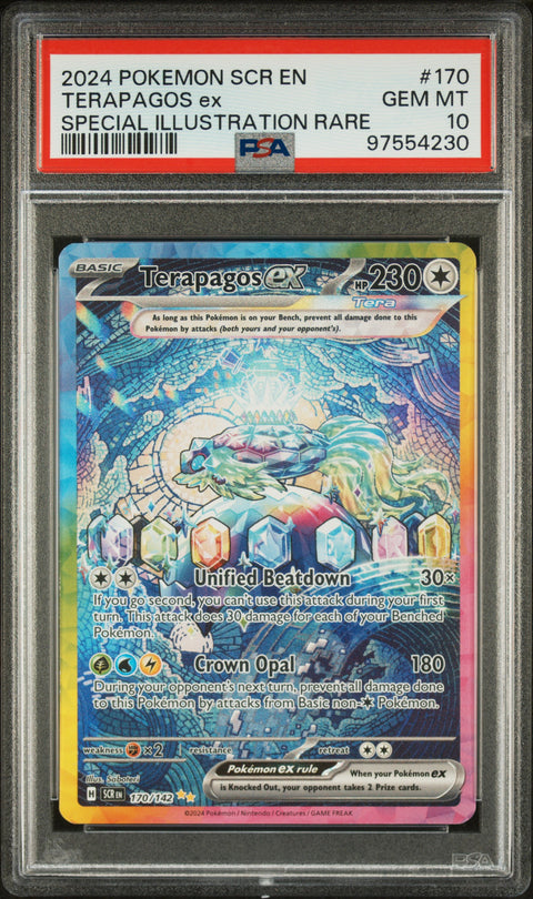 2024 Pokemon Scr En-Stellar Crown #170 Terapagos Ex PSA 10 97554230