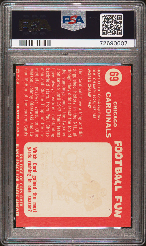 1958 Topps #69 Chicago Cardinals PSA 7