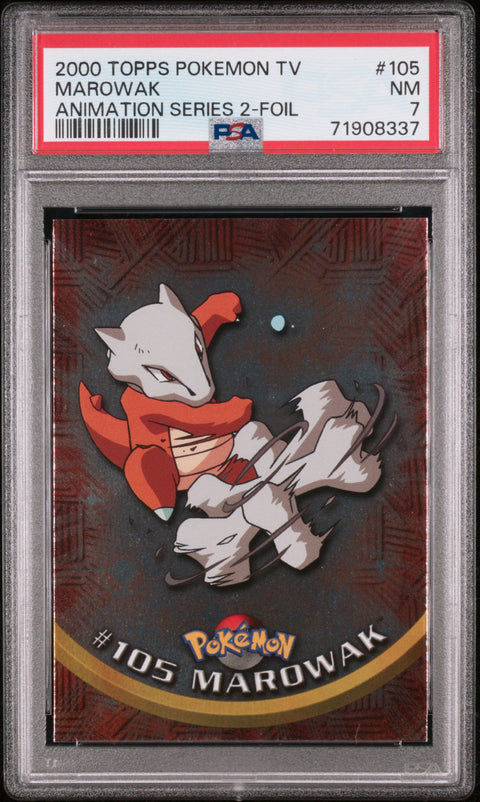 2000 Topps Pokemon Tv Animation Series 2 #105 Marowak PSA 7