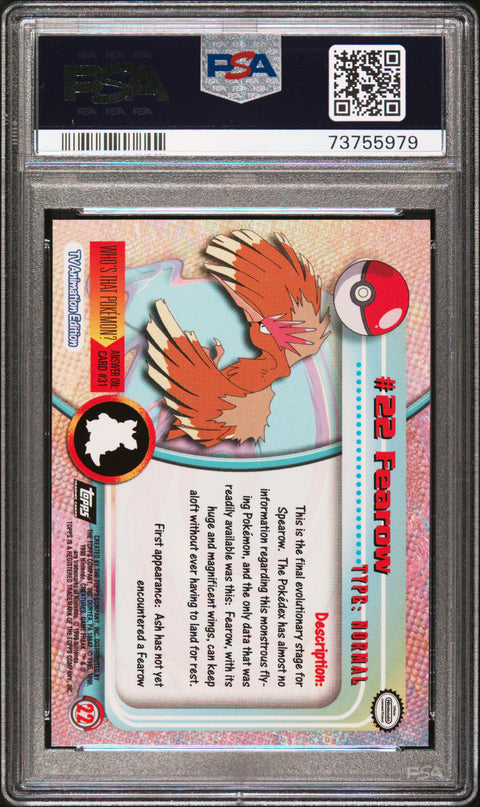 1999 Topps Pokemon Tv #22 Fearow PSA 7