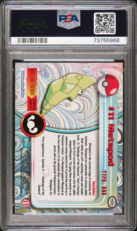 1999 Topps Pokemon Tv #11 Metapod PSA 5