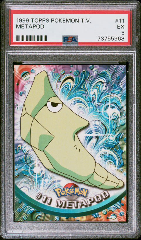 1999 Topps Pokemon Tv #11 Metapod PSA 5