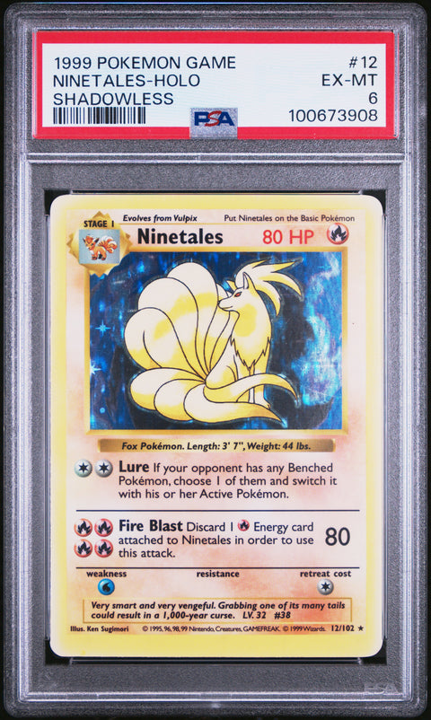 1999 Pokemon Game #12 Ninetales-Holo PSA 6 100673908