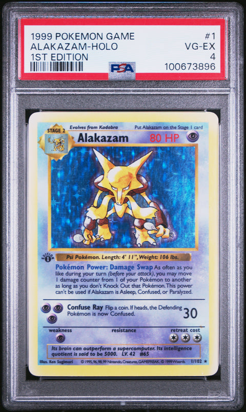 1999 Pokemon Game #1 Alakazam-Holo PSA 4 100673896