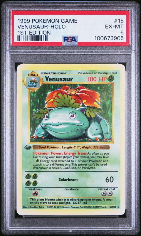 1999 Pokemon Game #15 Venusaur-Holo PSA 6 100673905