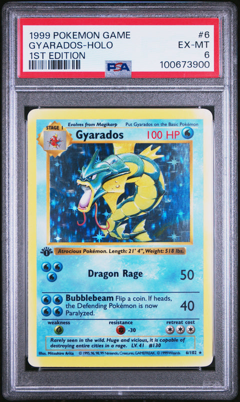 1999 Pokemon Game #6 Gyarados-Holo PSA 6 100673900