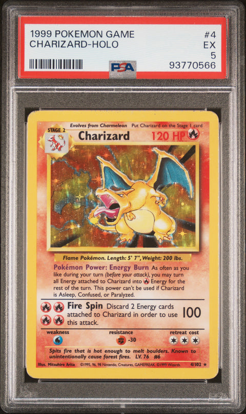 1999 Pokemon Game #4 Charizard-Holo PSA 5 93770566