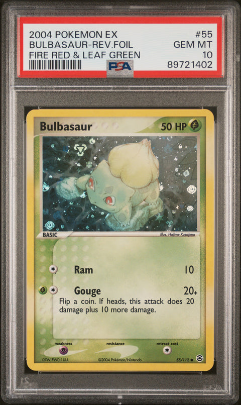 2004 Pokemon Ex Fire Red & Leaf Green #55 Bulbasaur-Rev.Foil PSA 10 89721402