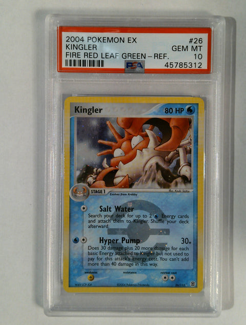 2004 Pokemon Ex Fire Red & Leaf Green #26 Kingler-Rev.Foil PSA 10 45785312