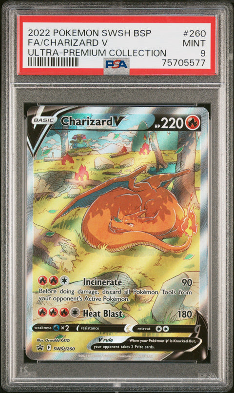 2022 Pokemon Swsh Black Star Promo #260 Fa/Charizard V PSA 9 75705577