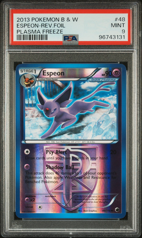 2013 Pokemon Black & White Plasma Freeze #48 Espeon-Rev.Foil PSA 9 96743131