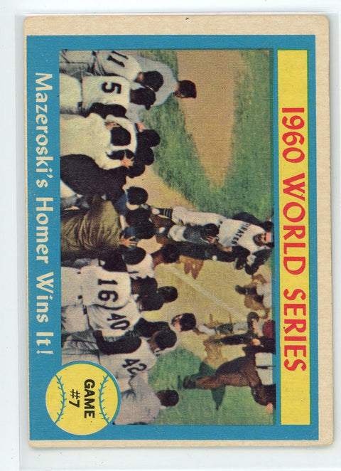 1961 Topps #312 1960 World Series Game #7 - Mazeroski's Homer Wins It!