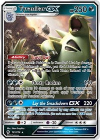 pokemon SM - Lost Thunder Tyranitar GX