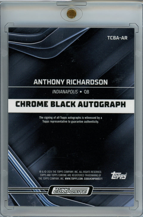 Topps Chrome Black #TCBA-AR Anthony Richardson Green /99