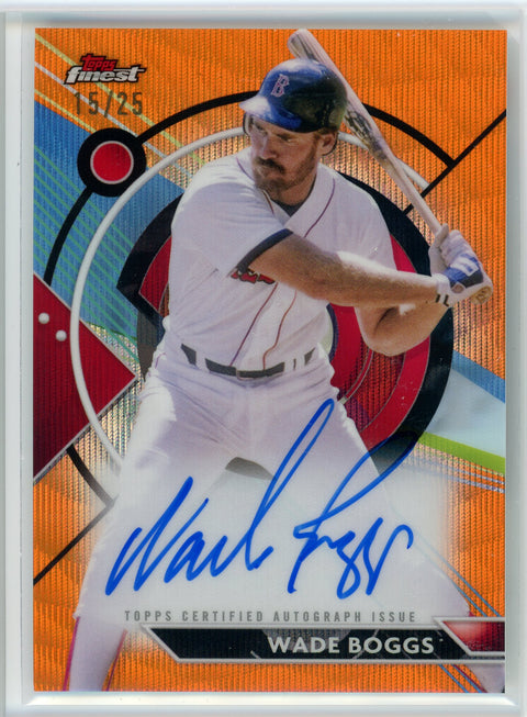 Topps Finest #FA-WB Wade Boggs ORange Wave Refractor /25