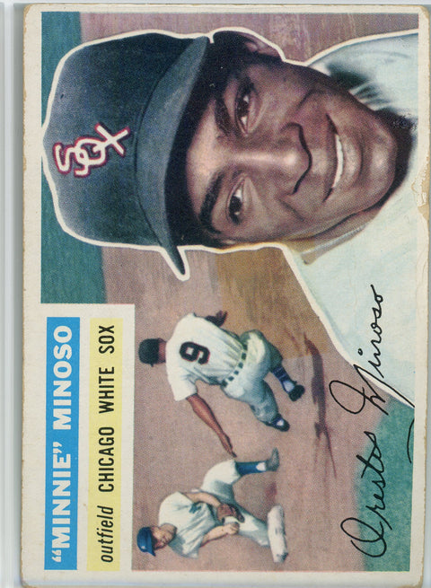 1956 Topps #125b Minnie Minoso Gray Back