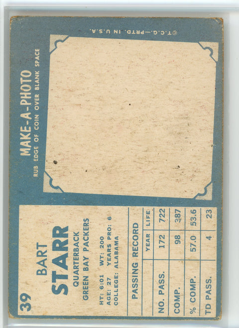 1961 Topps #39 Bart Starr