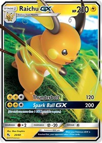 pokemon Hidden Fates Raichu GX