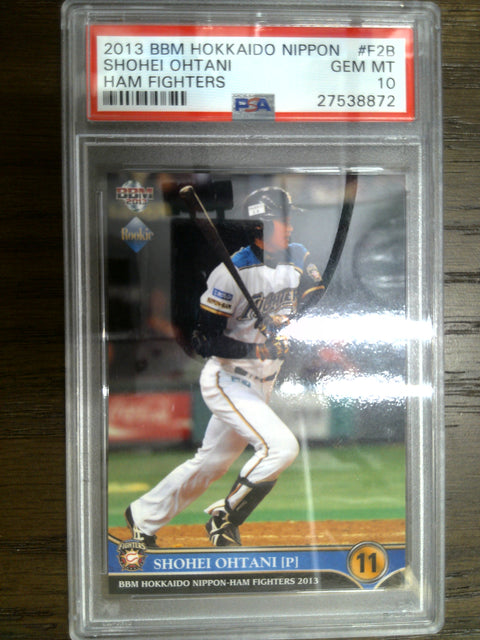 2013 Bbm Hokkaido Nippon Ham Fighters #F02B Shohei Ohtani Batting PSA 10